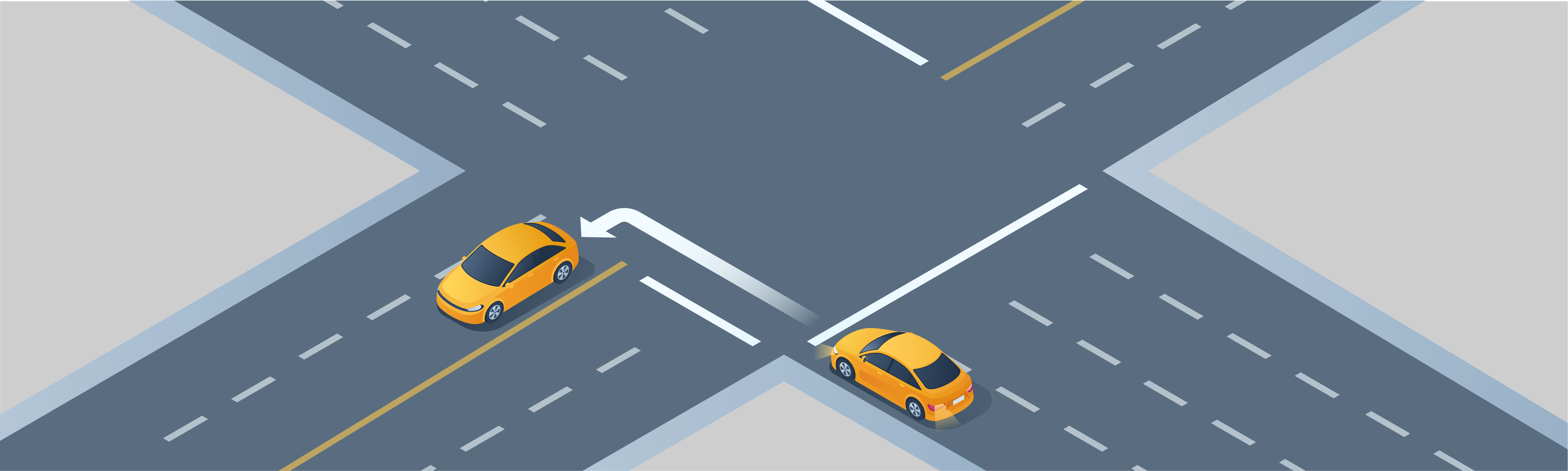 Changing directions - How should you make a left turn from a one-way road onto a two-way road?